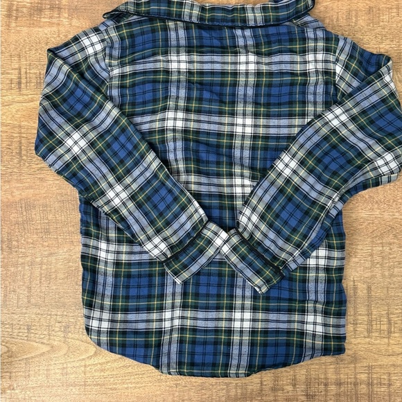 GAP Kid’s Casual Blue and Green Plaid Shirt-Size 10 - Picture 3 of 4
